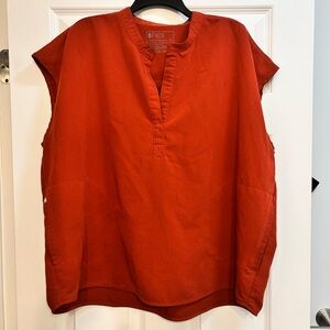 Figs Rafaela scrub top 2x plus orange